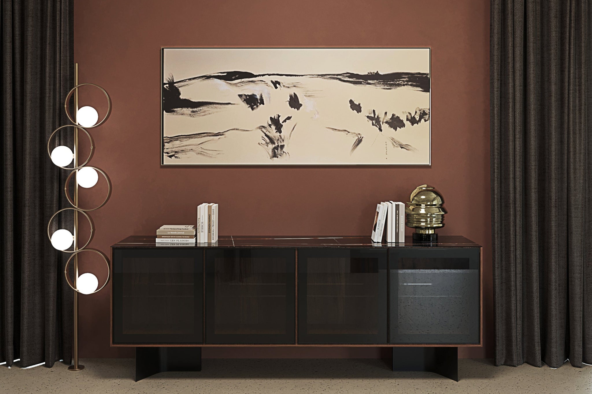 Μπουφές Mondrian walnut