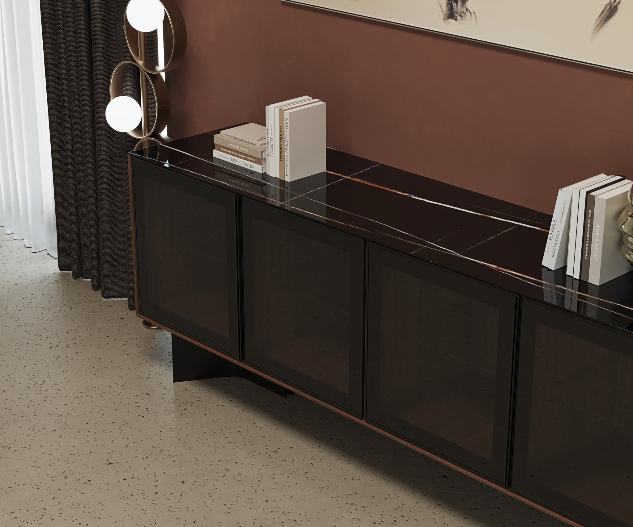 Μπουφές Mondrian walnut
